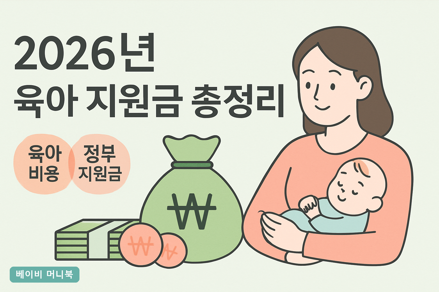 2026년 육아 지원금 총정리｜0~8세 실수령 계산법