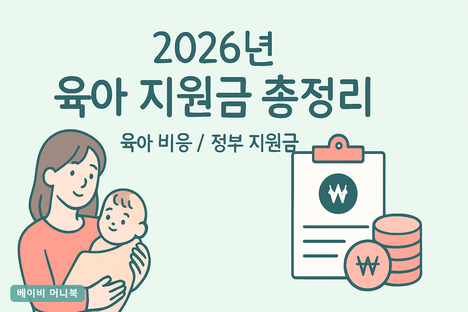 2026년 육아 지원금 총정리｜0~8세 실수령 얼마