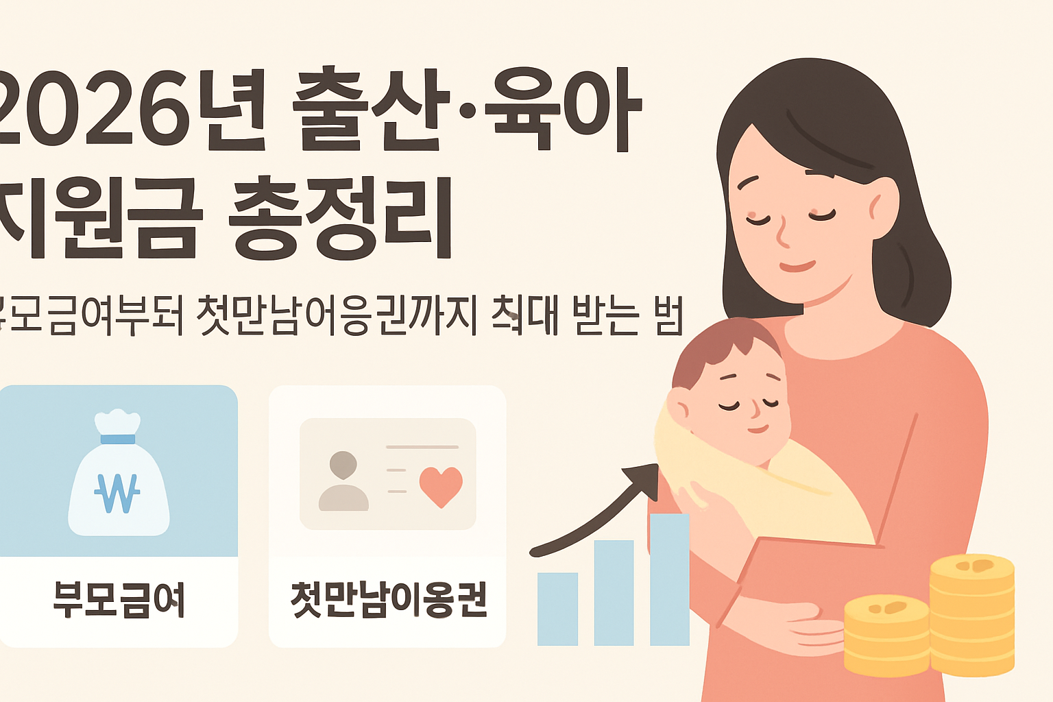 2026년 출산·육아 지원금 총정리: 부모급여부터 첫만남이용권까지 최대 받는 법