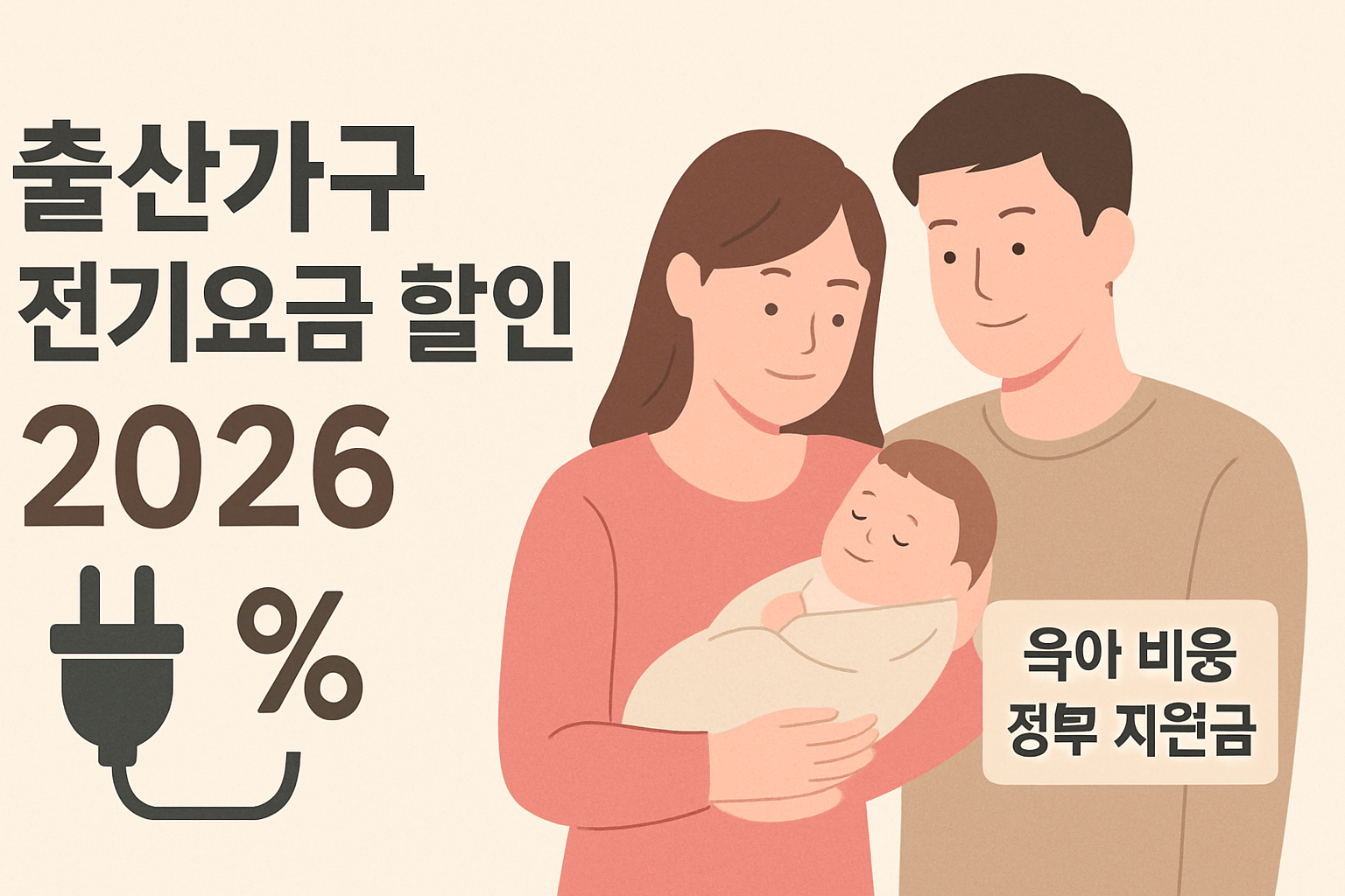 출산가구 전기요금 할인, 자동 아닙니다 — 신청 안 하면 매달 날아가는 30% (2026)**