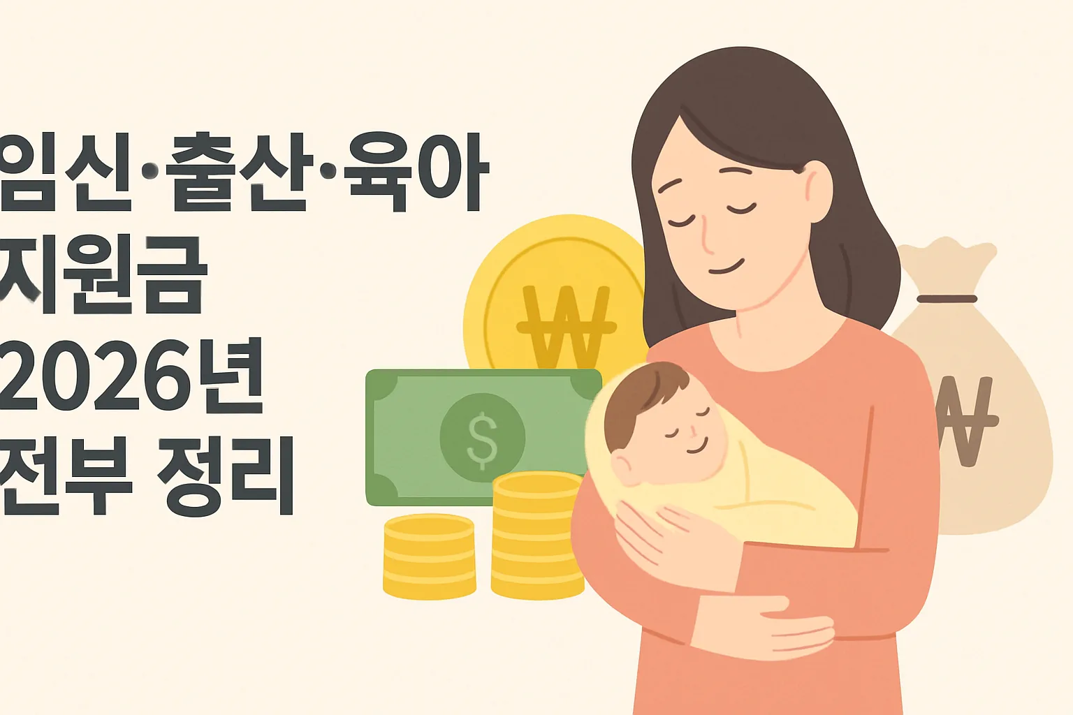 ** 임신·출산·육아 지원금 2026년 전부 정리 (순서대로) **