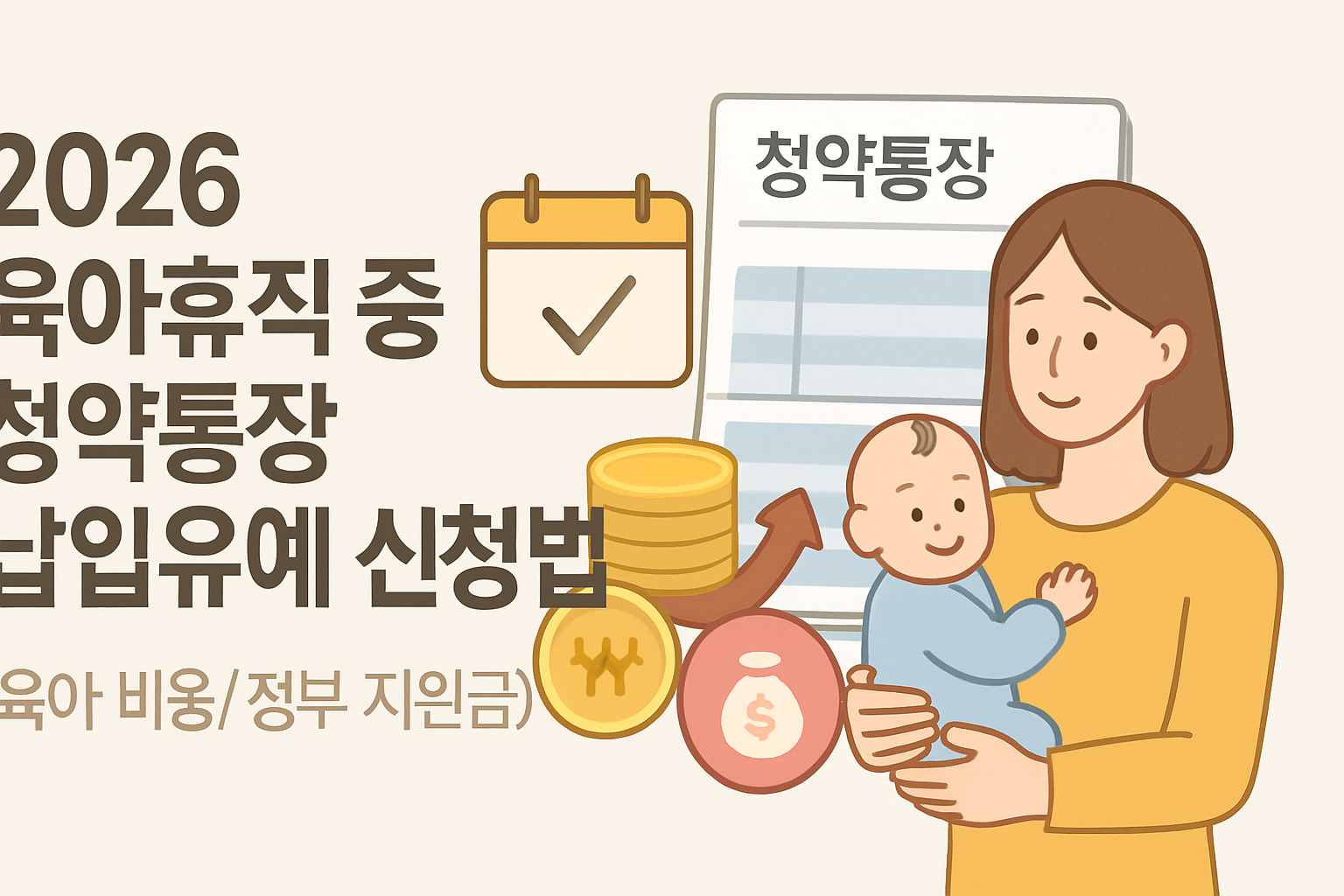 2026 육아휴직 청약통장 납입유예 신청법 총정리