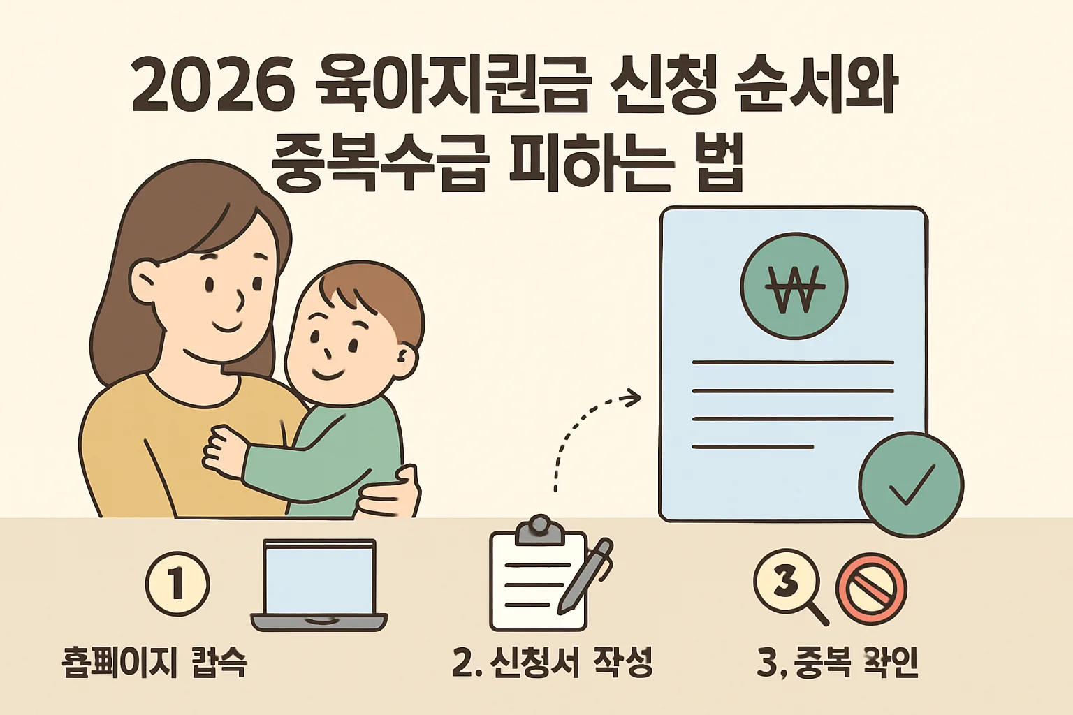 2026 육아지원금 신청 순서·중복수급 피하는 법