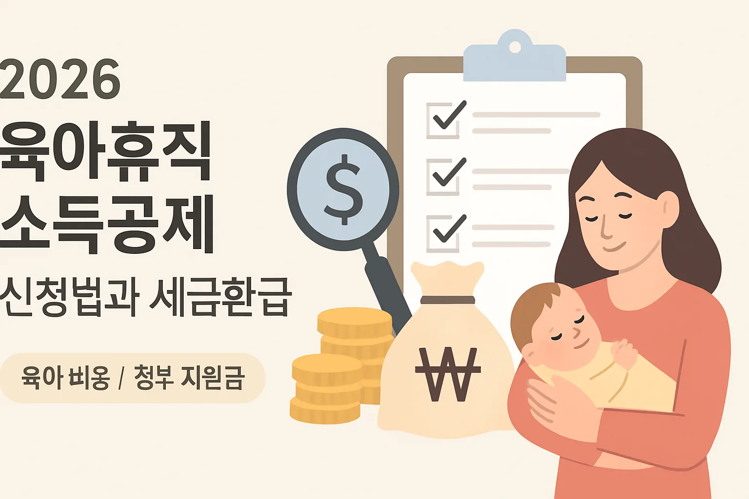 2026 육아휴직 소득공제 신청법과 세금환급 총정리