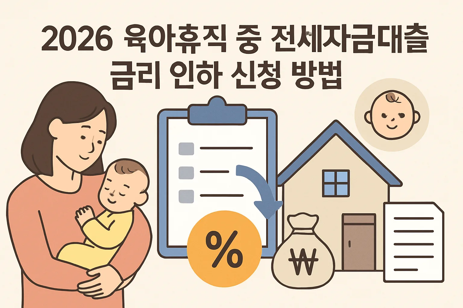 2026 육아휴직 중 전세자금대출 금리 인하 신청 방법