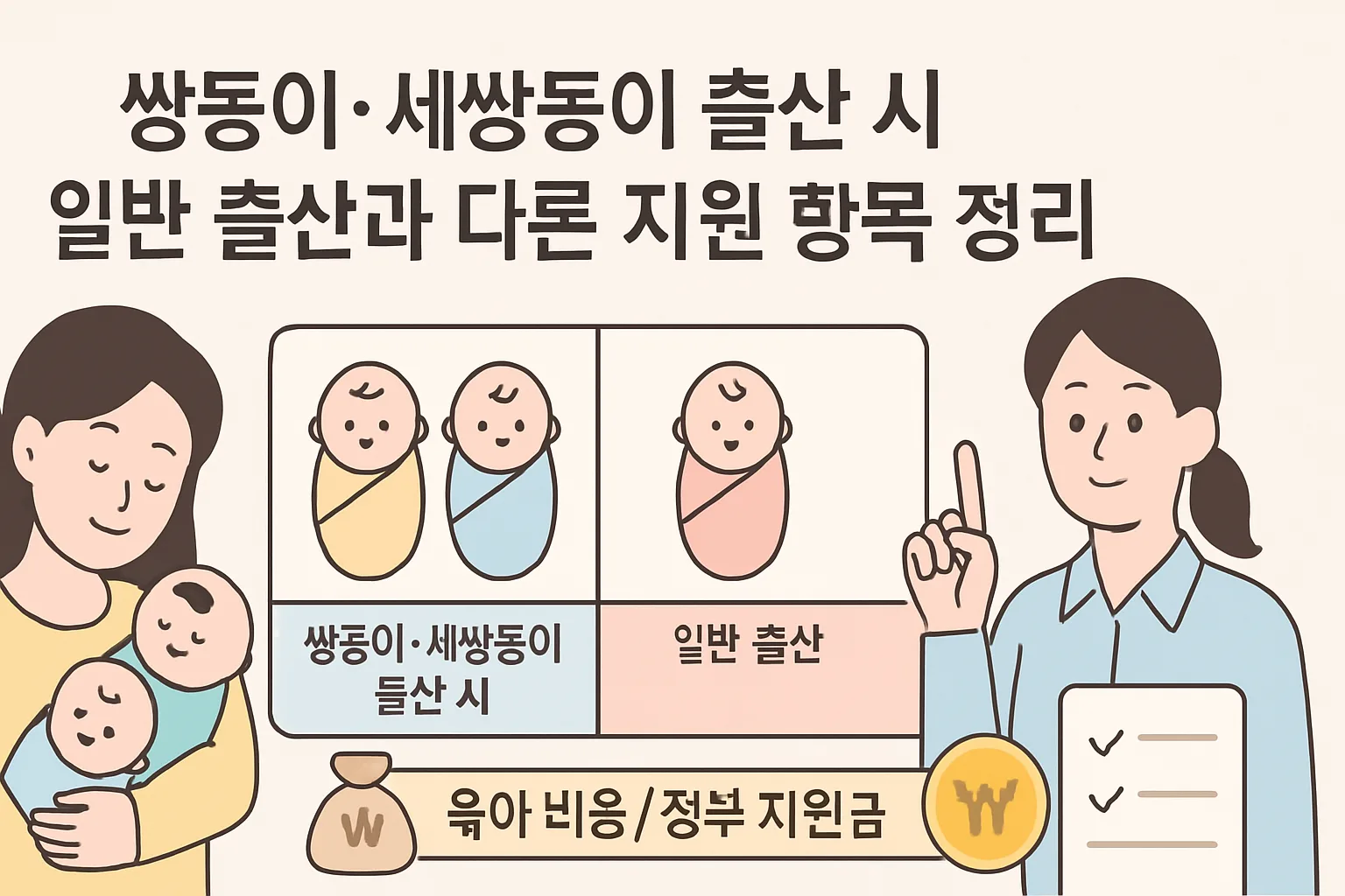 쌍둥이·세쌍둥이 출산 다른 지원 항목 총정리(2026)