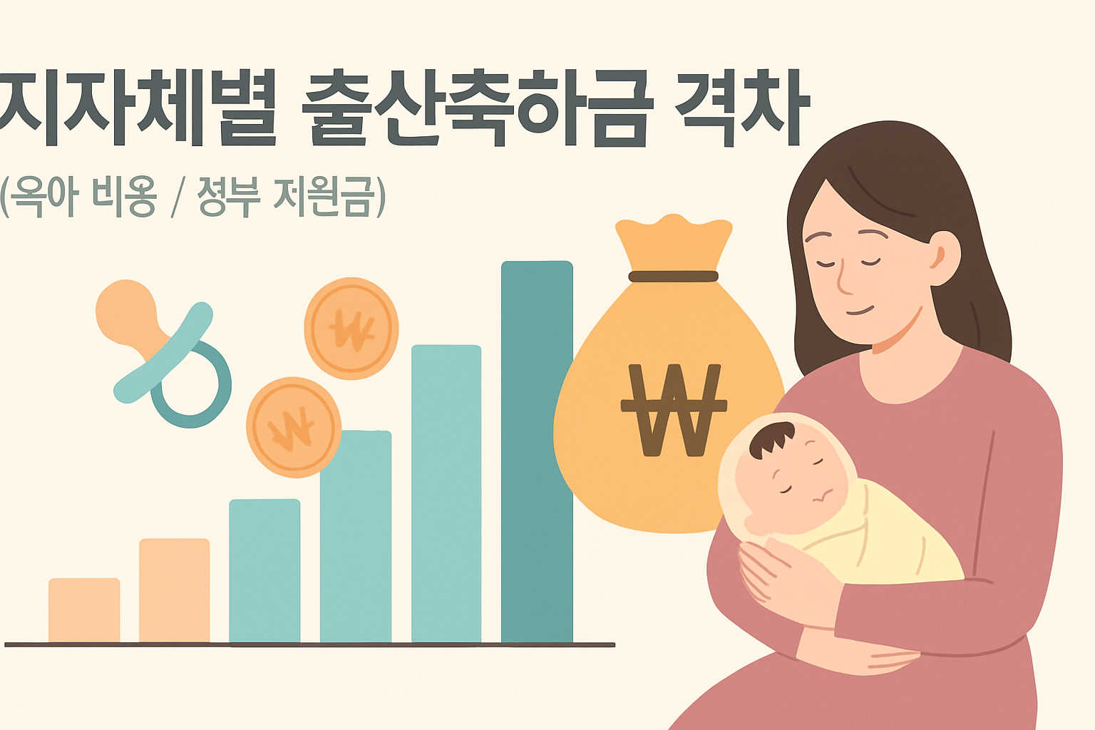 지자체별 출산축하금 격차, 우리 동네 실수령액