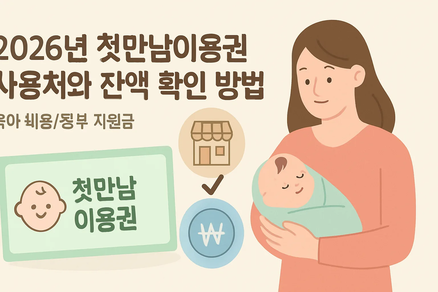 2026년 첫만남이용권 사용처와 잔액 확인 방법 총정리