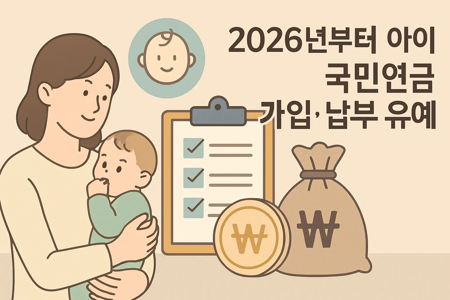 2026 아이 국민연금 가입·납부 유예 총정리