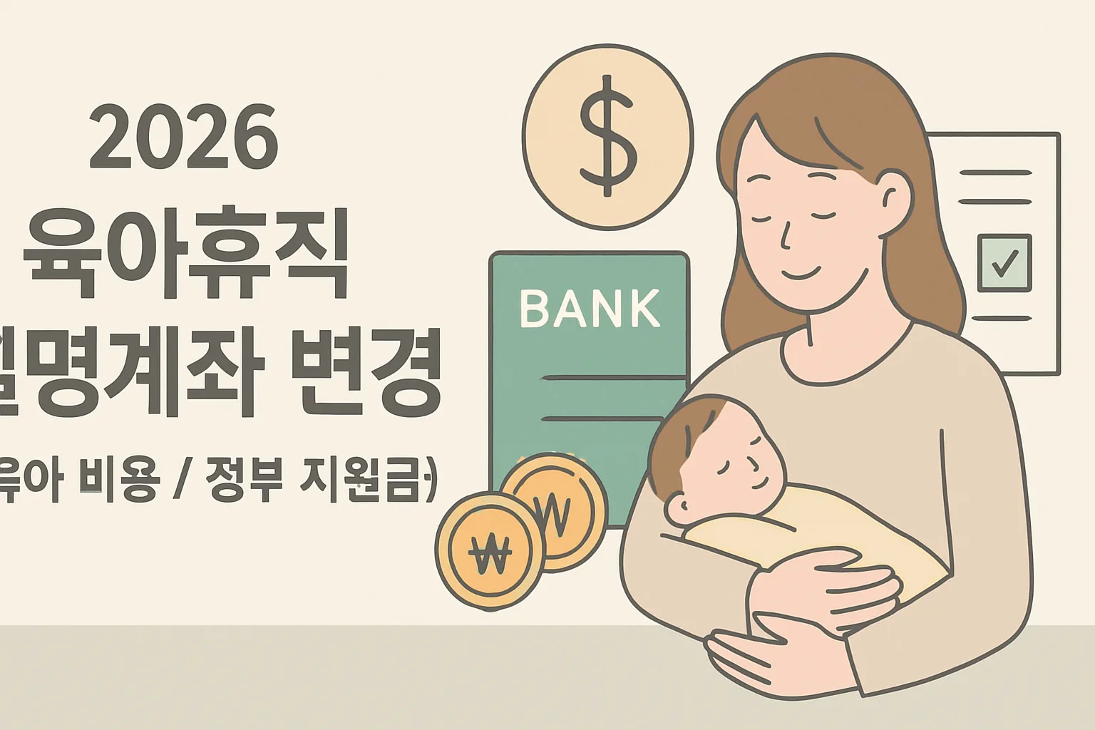 2026 육아휴직 실명계좌 변경, 5분 정리