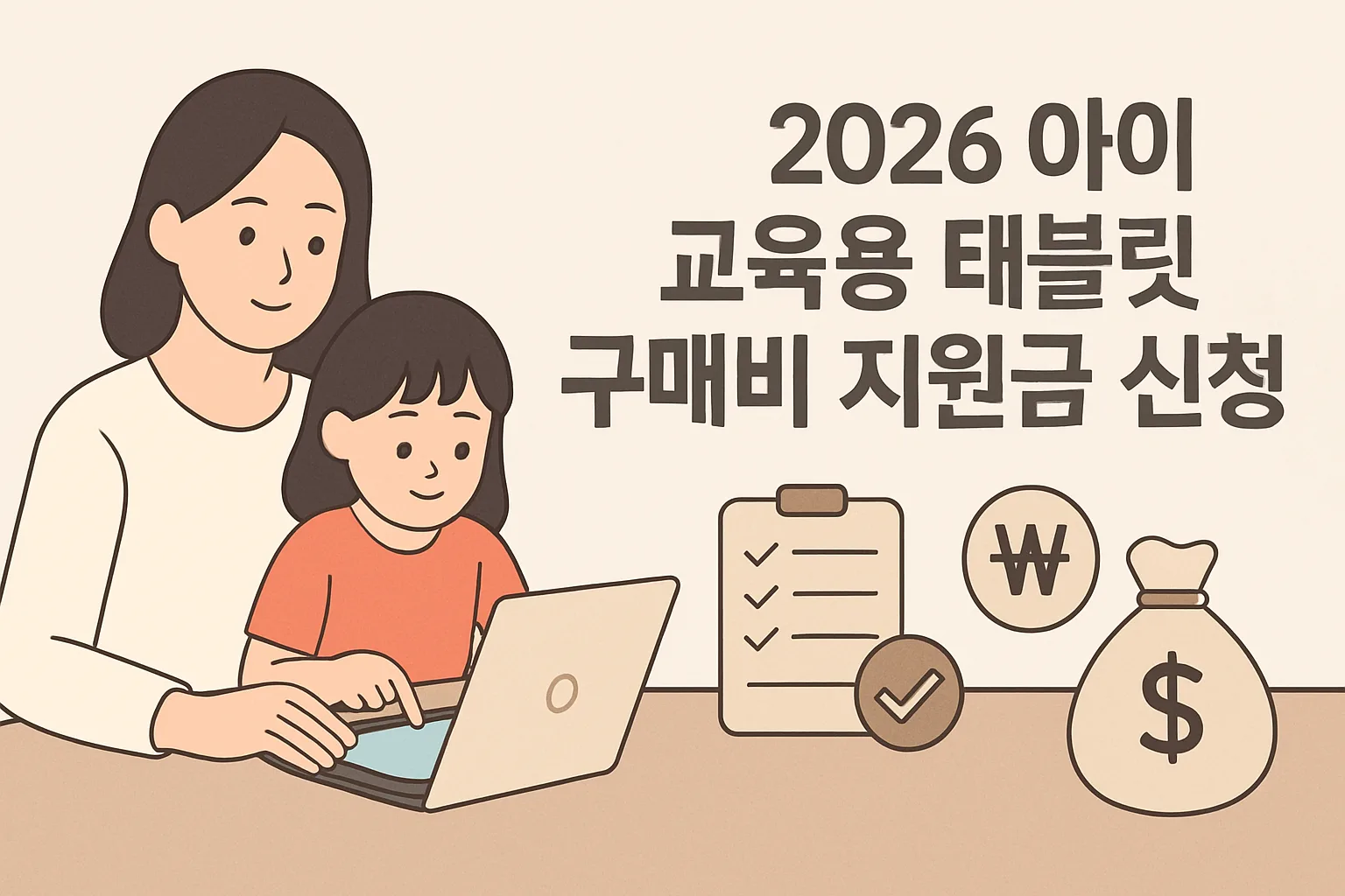 2026 교육용 태블릿 구매비 지원금 신청 조건
