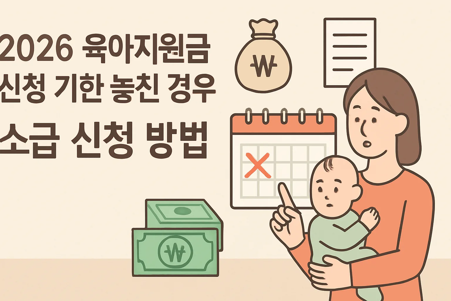 2026 육아지원금 기한 놓쳤을 때 소급 신청법