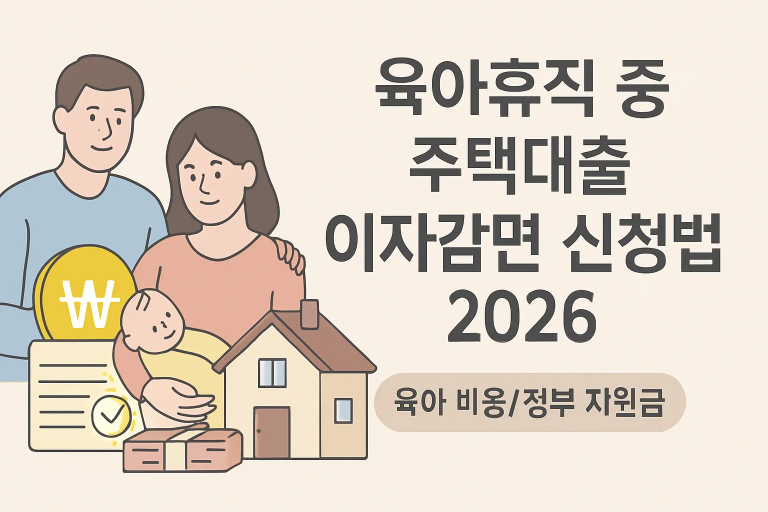 ** 육아휴직 중 주택대출 이자감면 신청법 2026 **