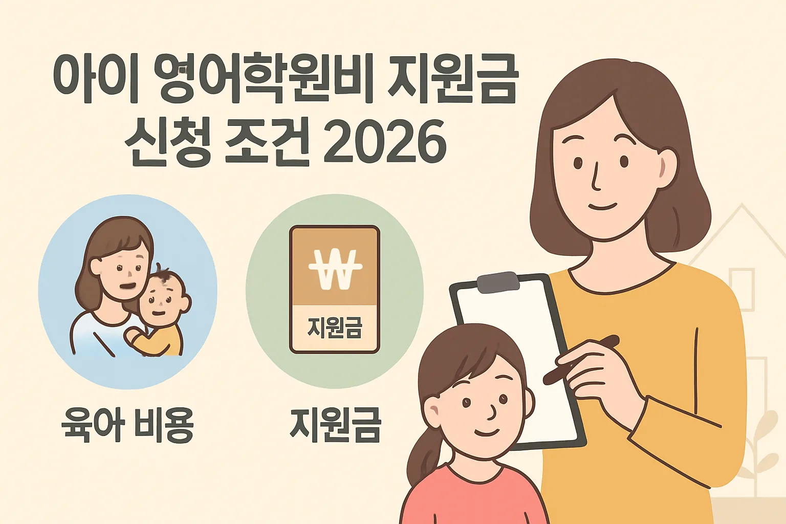 ** 아이 영어학원비 지원금 신청 조건 2026 총정리 **