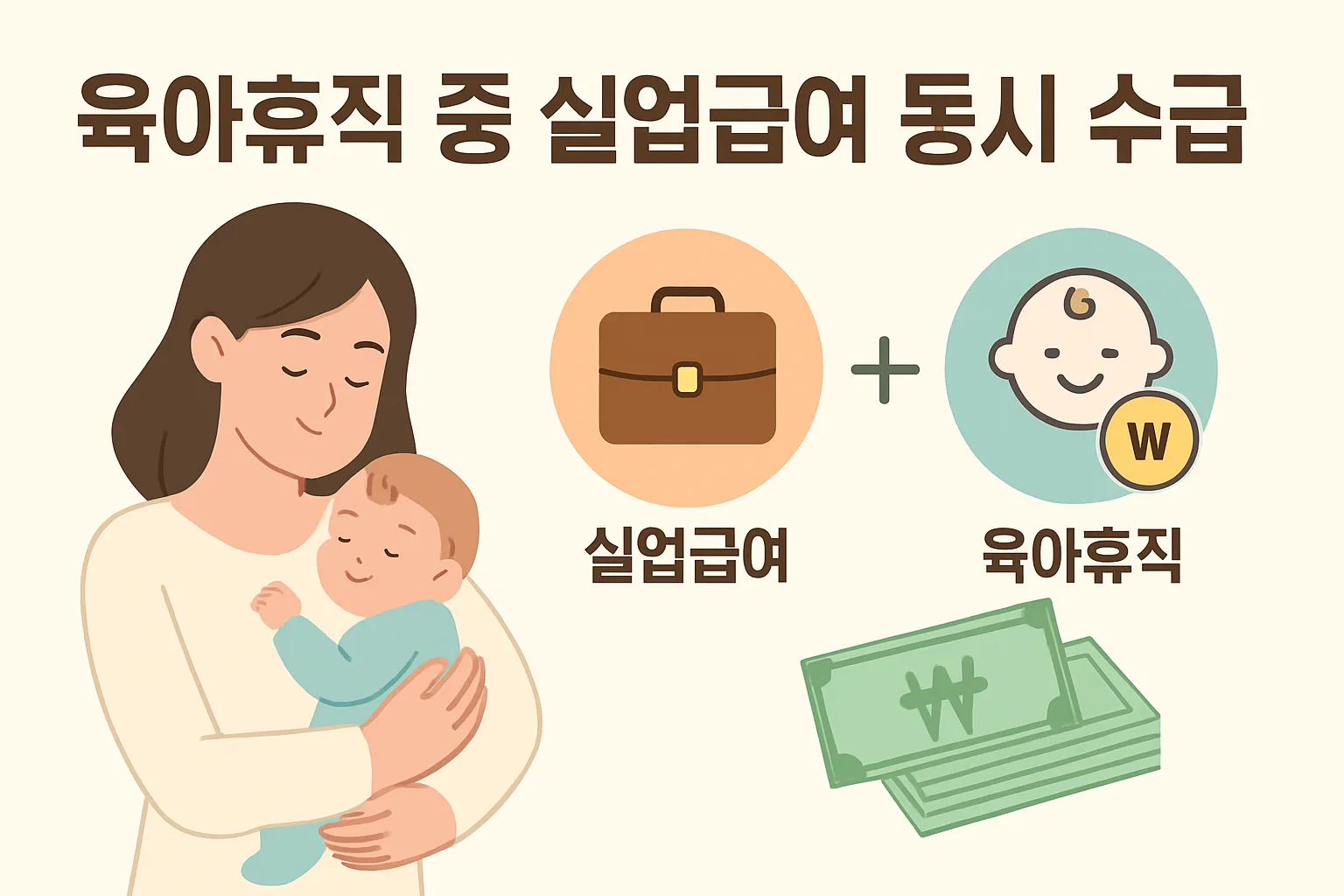 육아휴직 중 실업급여 동시 수급, 진짜 되나요?