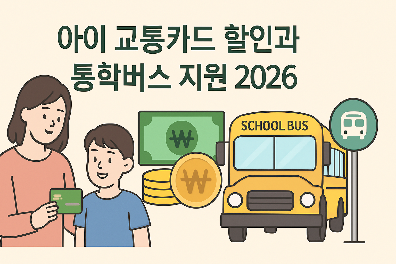 아이 교통카드 할인과 통학버스 지원 2026 총정리