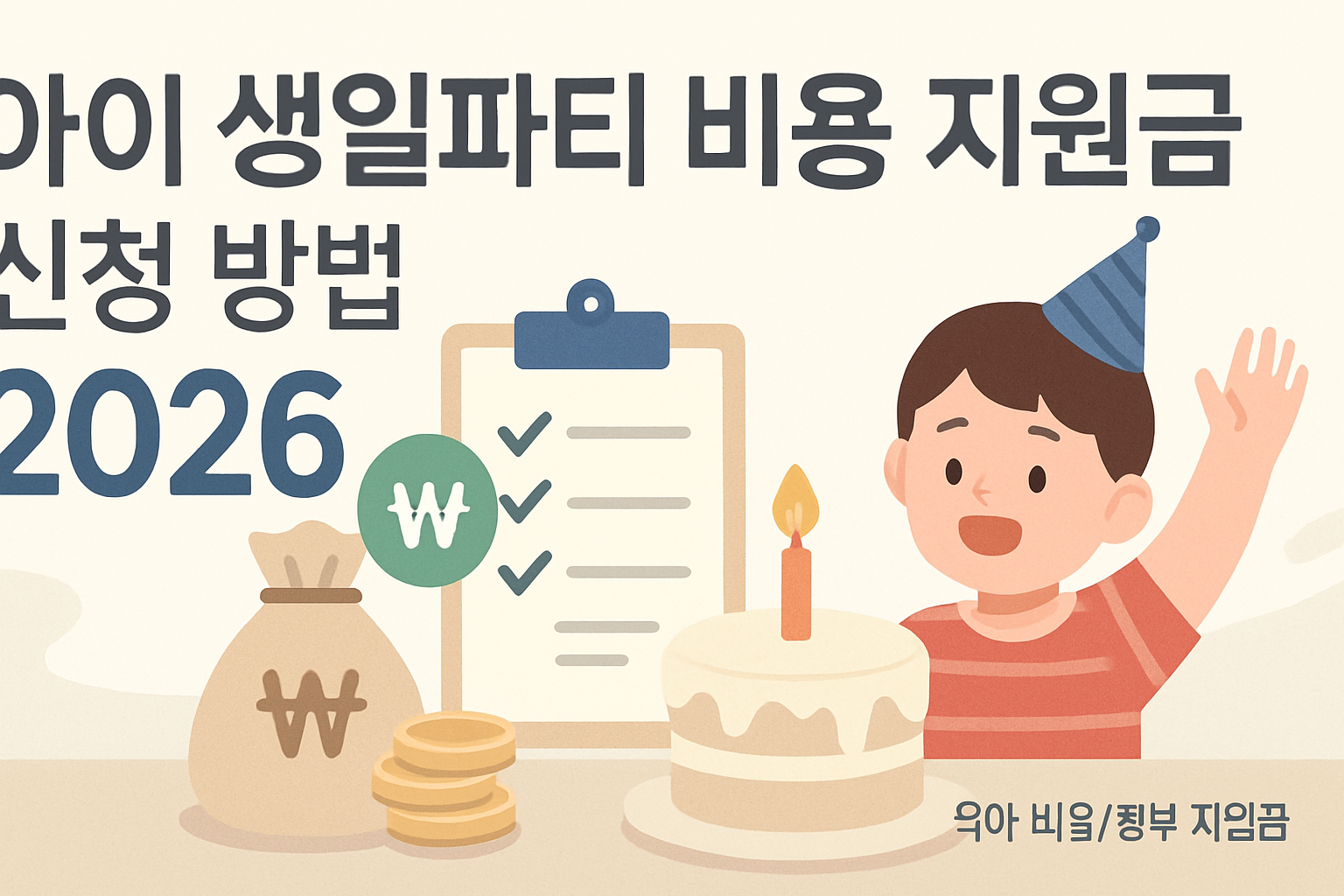 아이 생일파티 비용 지원금 신청 방법 2026