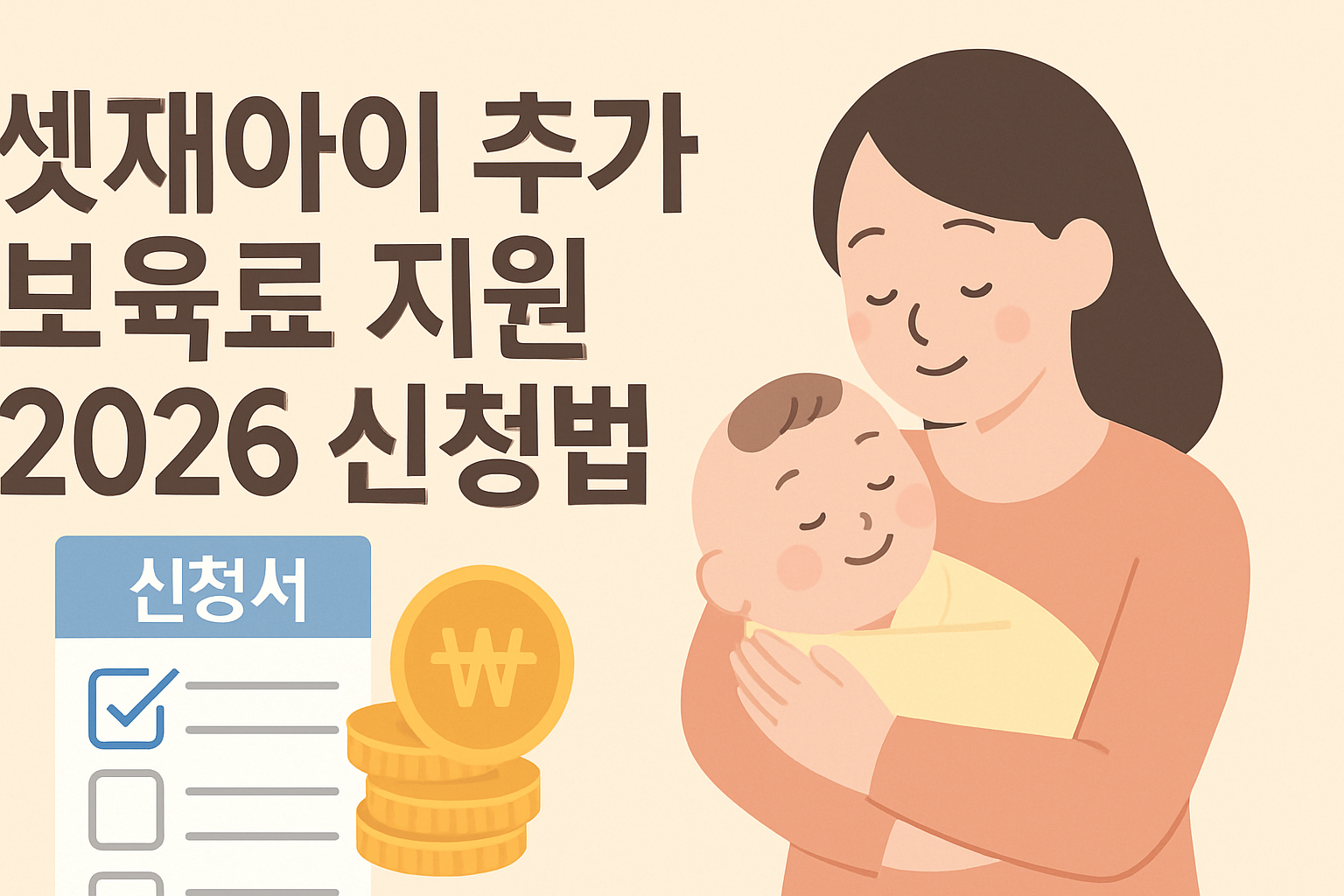 셋째아이 추가 보육료 지원 2026 신청법 총정리