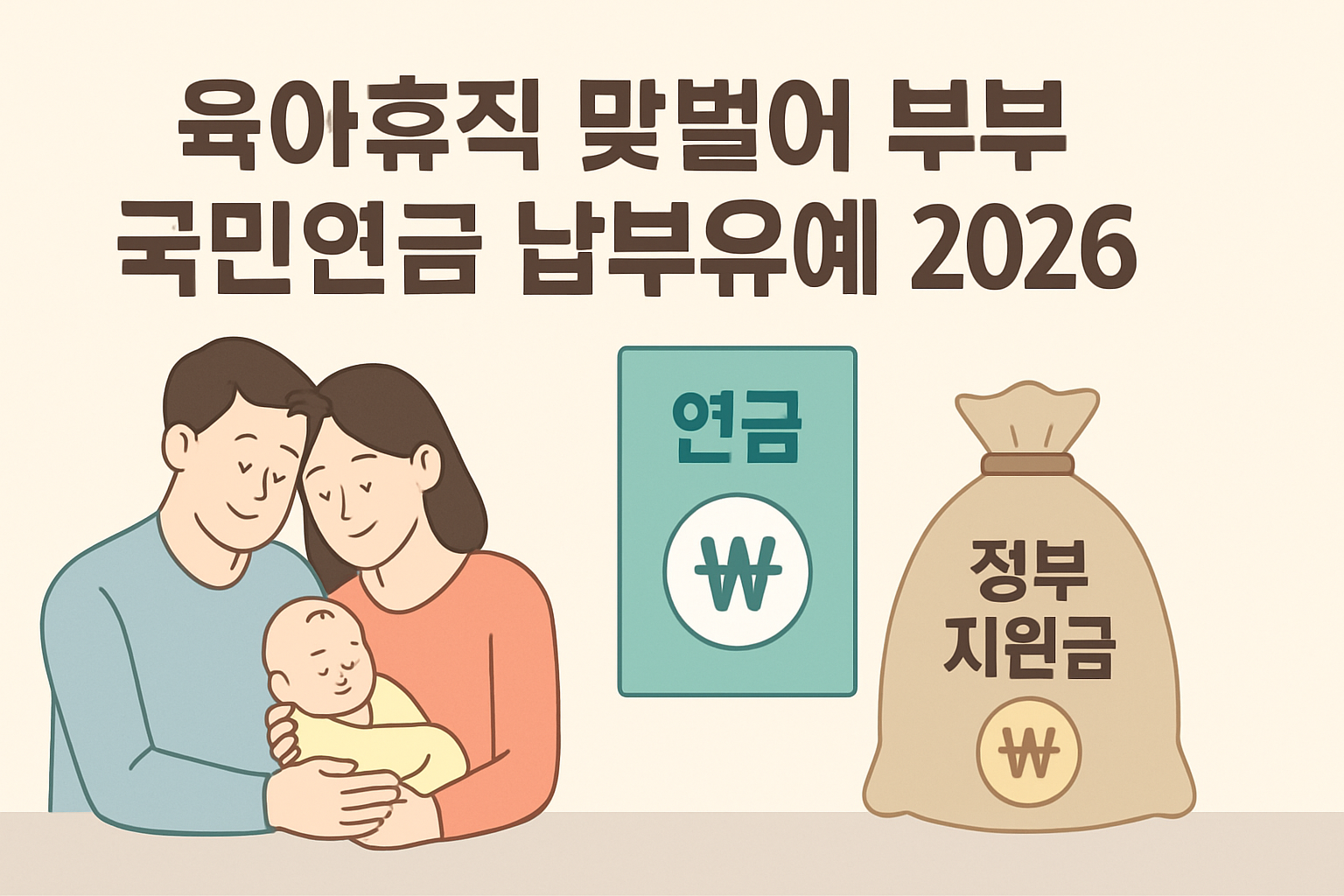 육아휴직 맞벌이 부부 국민연금 납부유예 2026