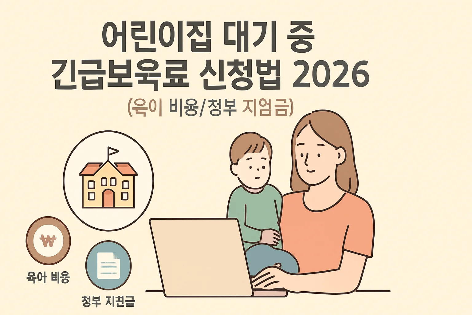 ** 어린이집 대기 중 긴급보육료 신청법 2026 **