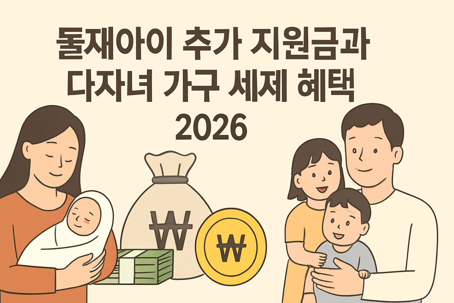 ** 둘째아이 추가 지원금과 다자녀 세제 혜택 2026 총정리 **